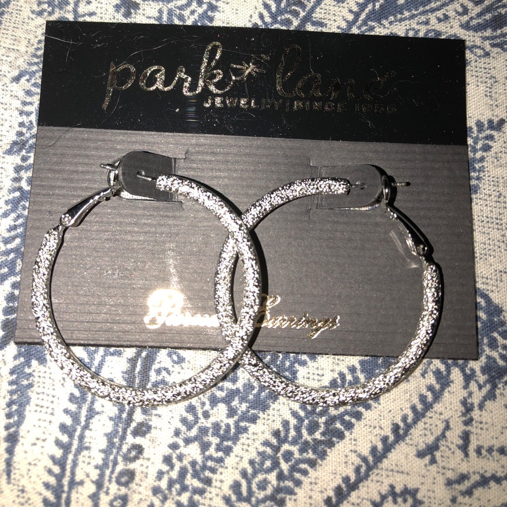 Park Lane New NWOT sparkly silver hoops